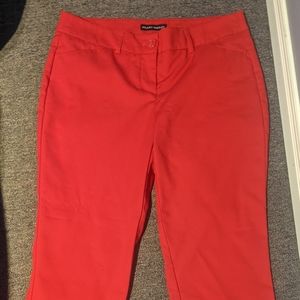 Hilary Radley cropped business casual size 4 cherry red